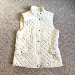 Talbots Women's Quilted Cream Vest